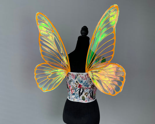 Butterfly fairy wings with iridescent shimmer for cosplay