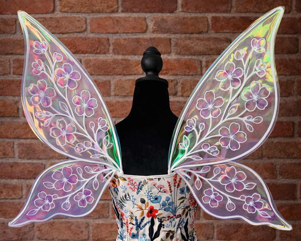 Floral Iridescent Fairy Wings – Renaissance Costume – Kate Craft design