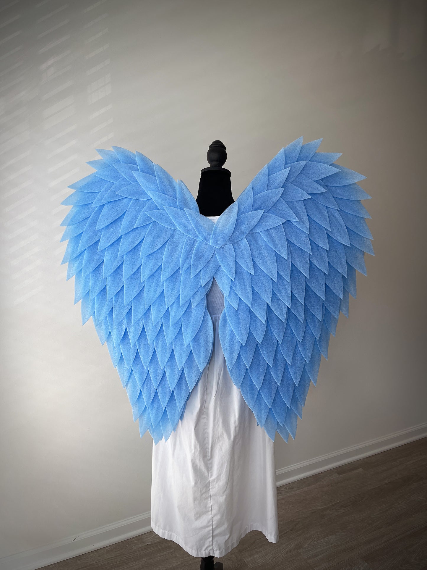 Angel wings costume in blue for Halloween