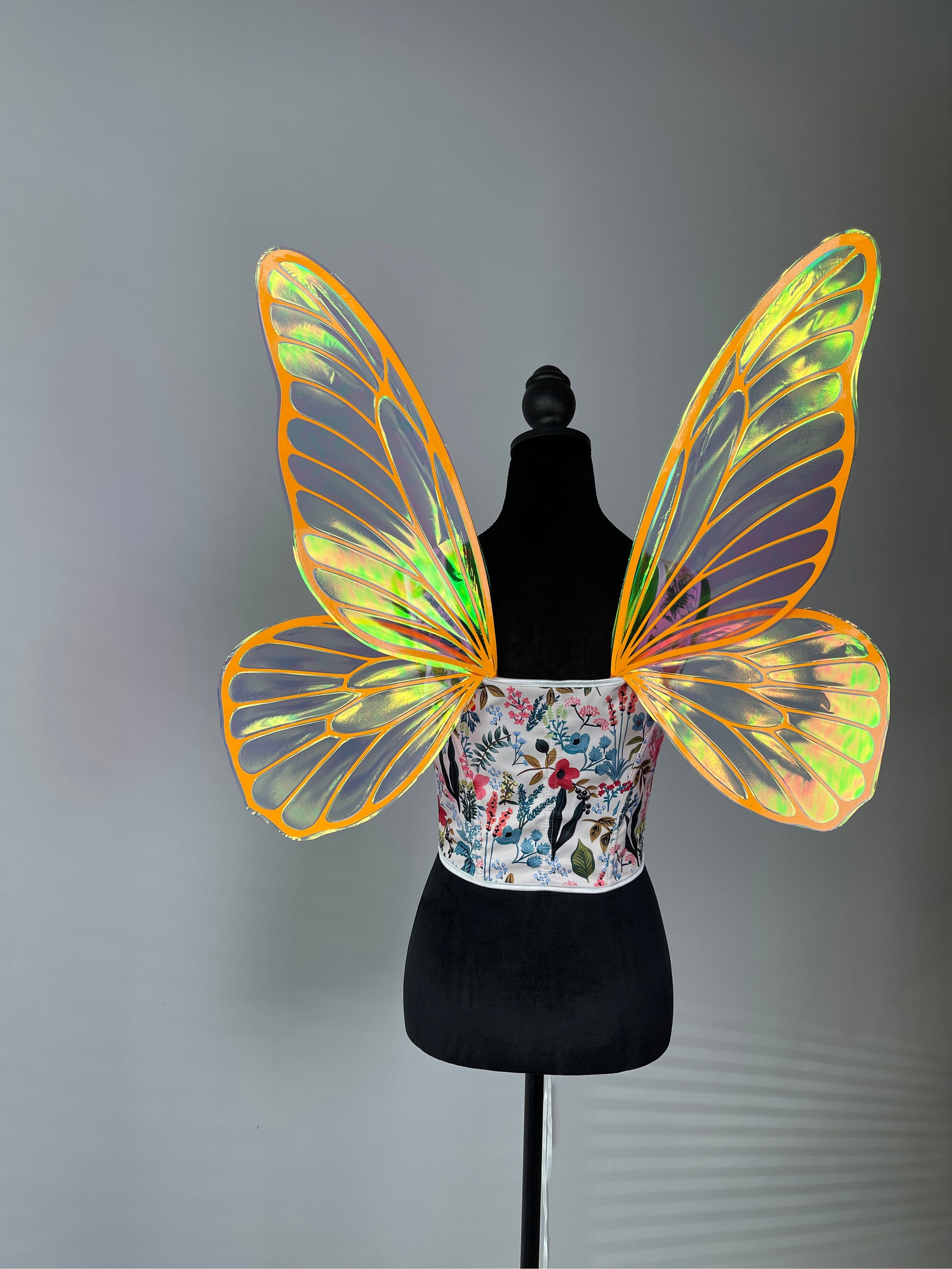 Back view of butterfly fairy wings cosplay costume