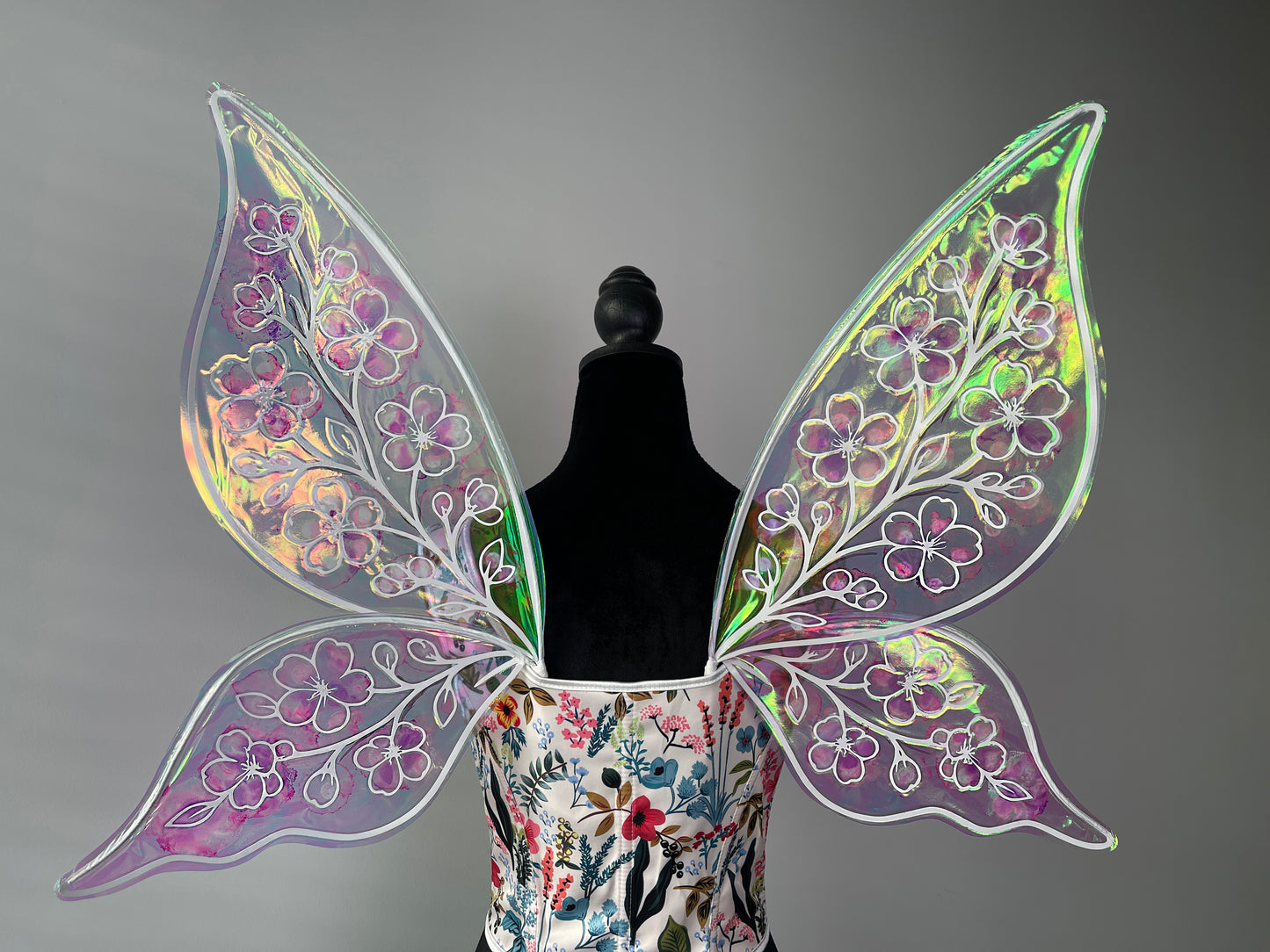 Fairycore floral wings for fantasy photoshoot