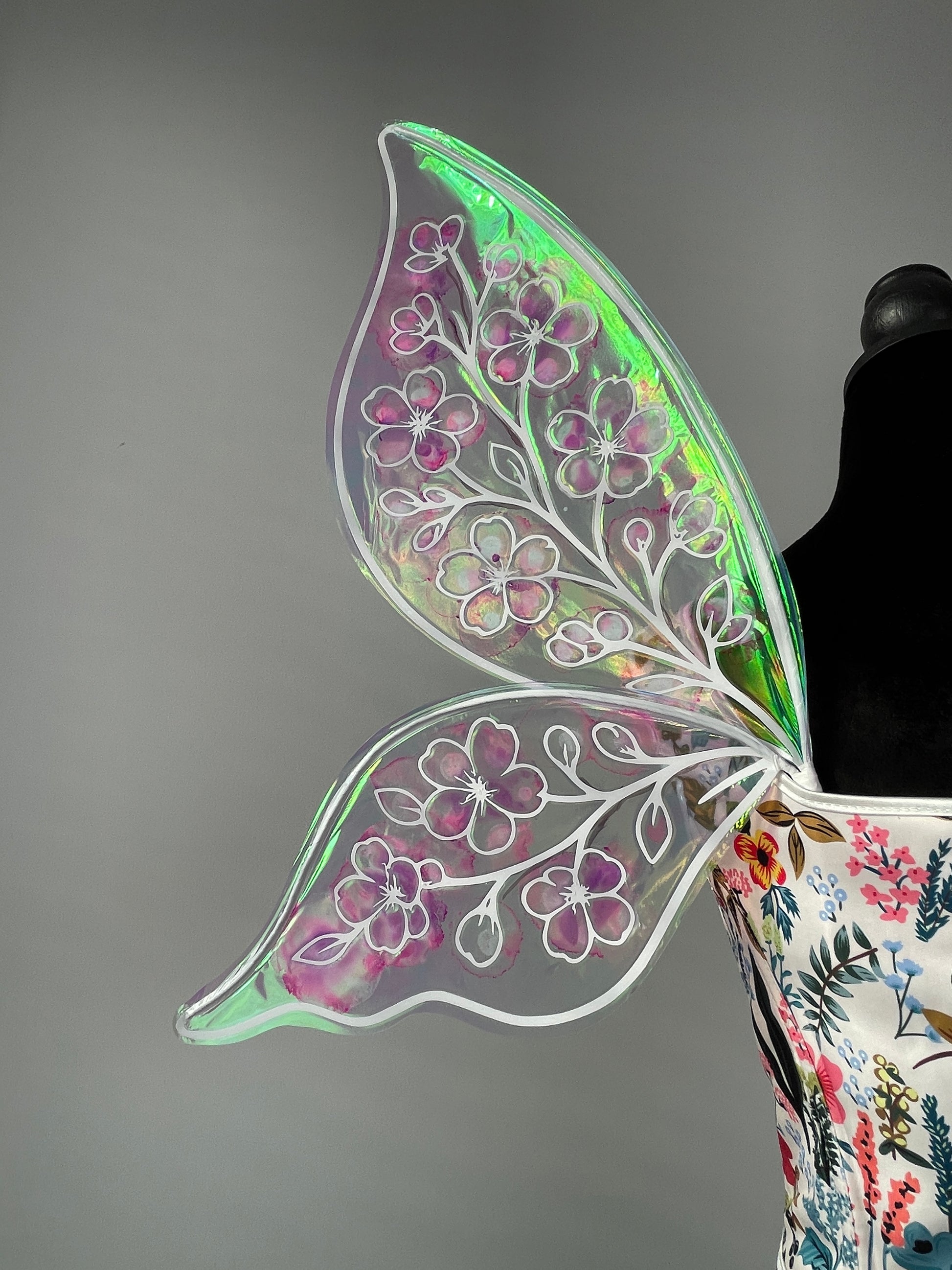 Iridescent fairy wings for adult cosplay outfit