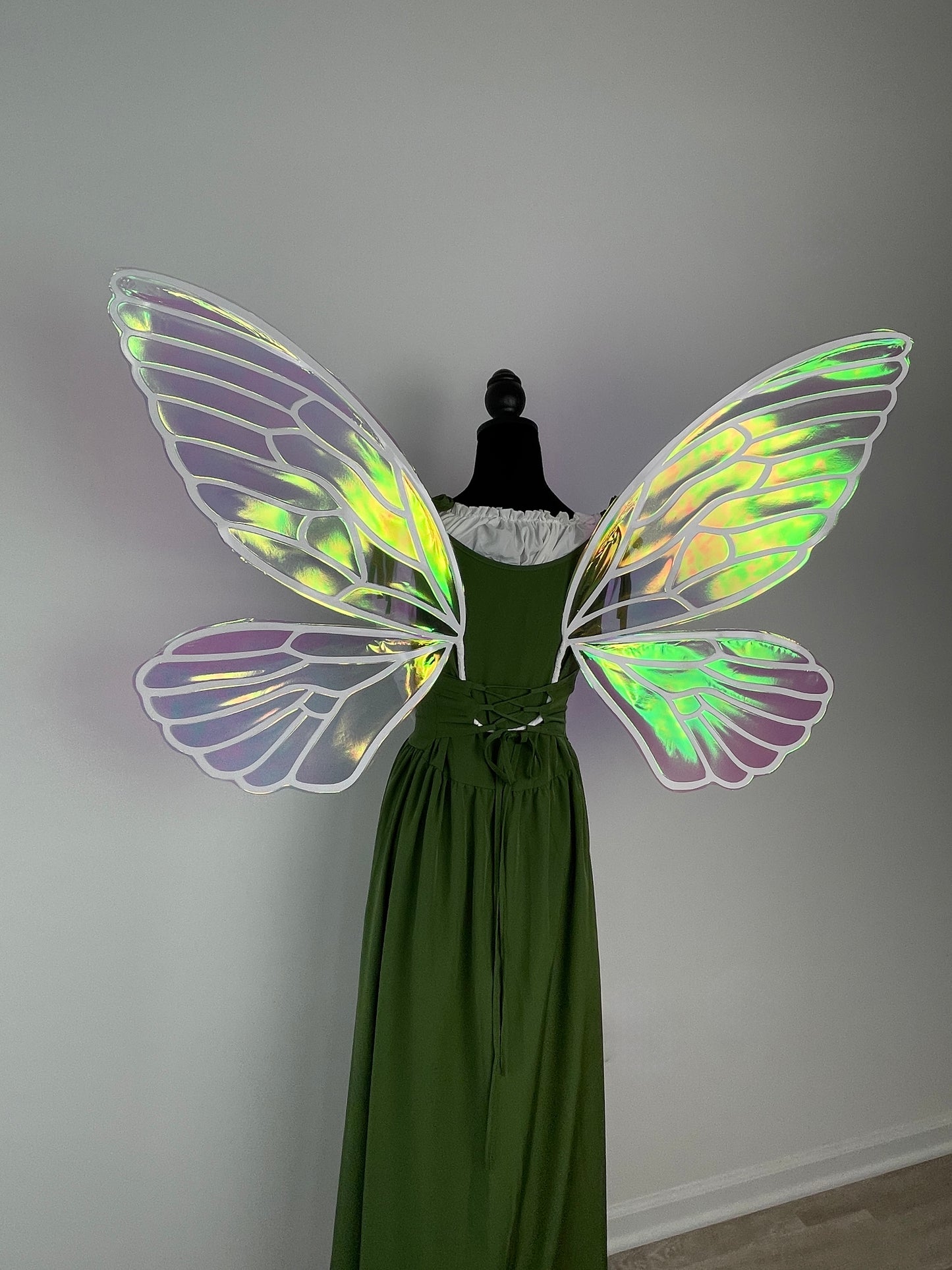 Renaissance Faire Fairy Wings, Large Iridescent Fae for Cosplay & Festivals