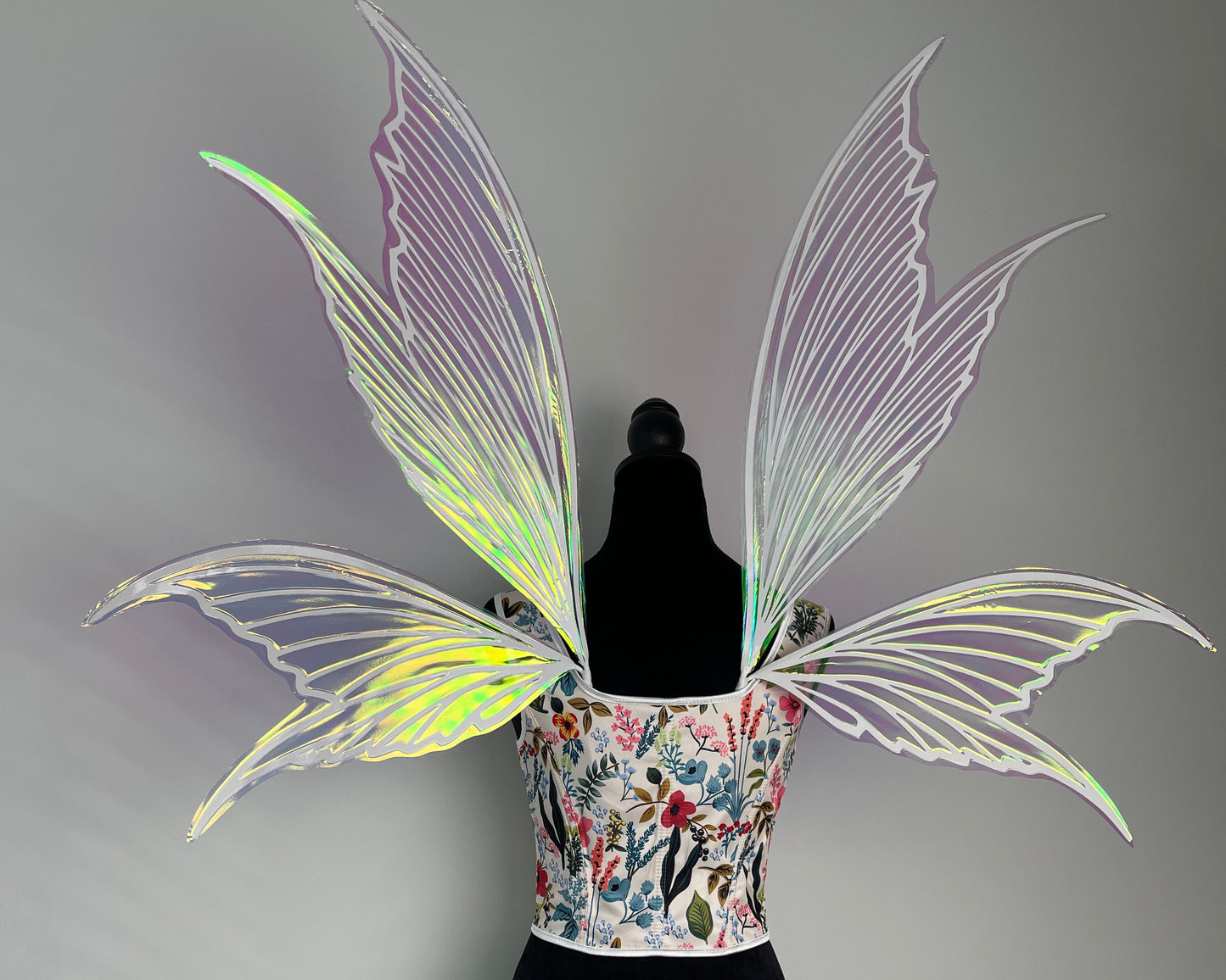 Large iridescent fairy wings for adults cosplay costume