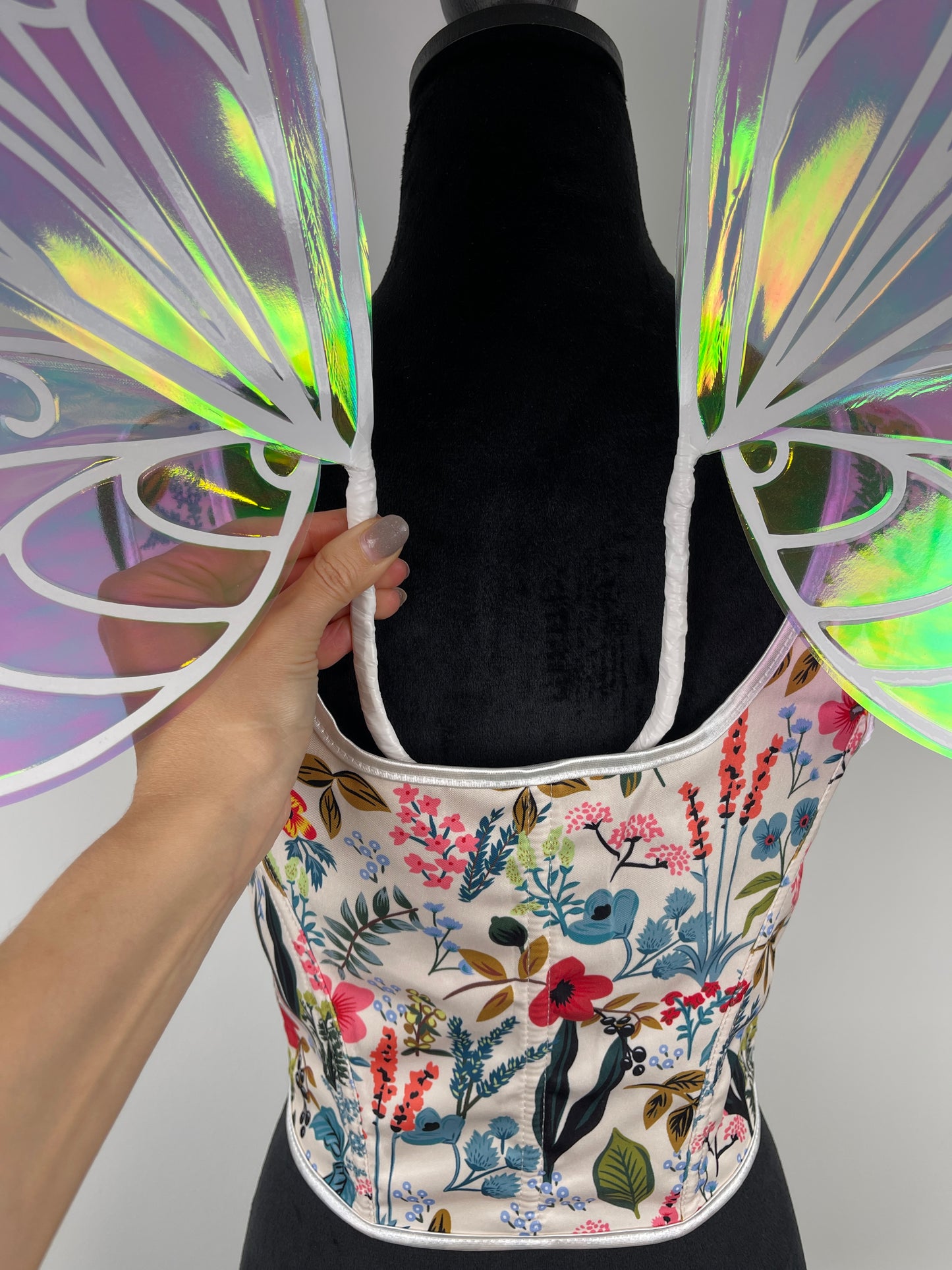Close up of iridescent fairy wings detail