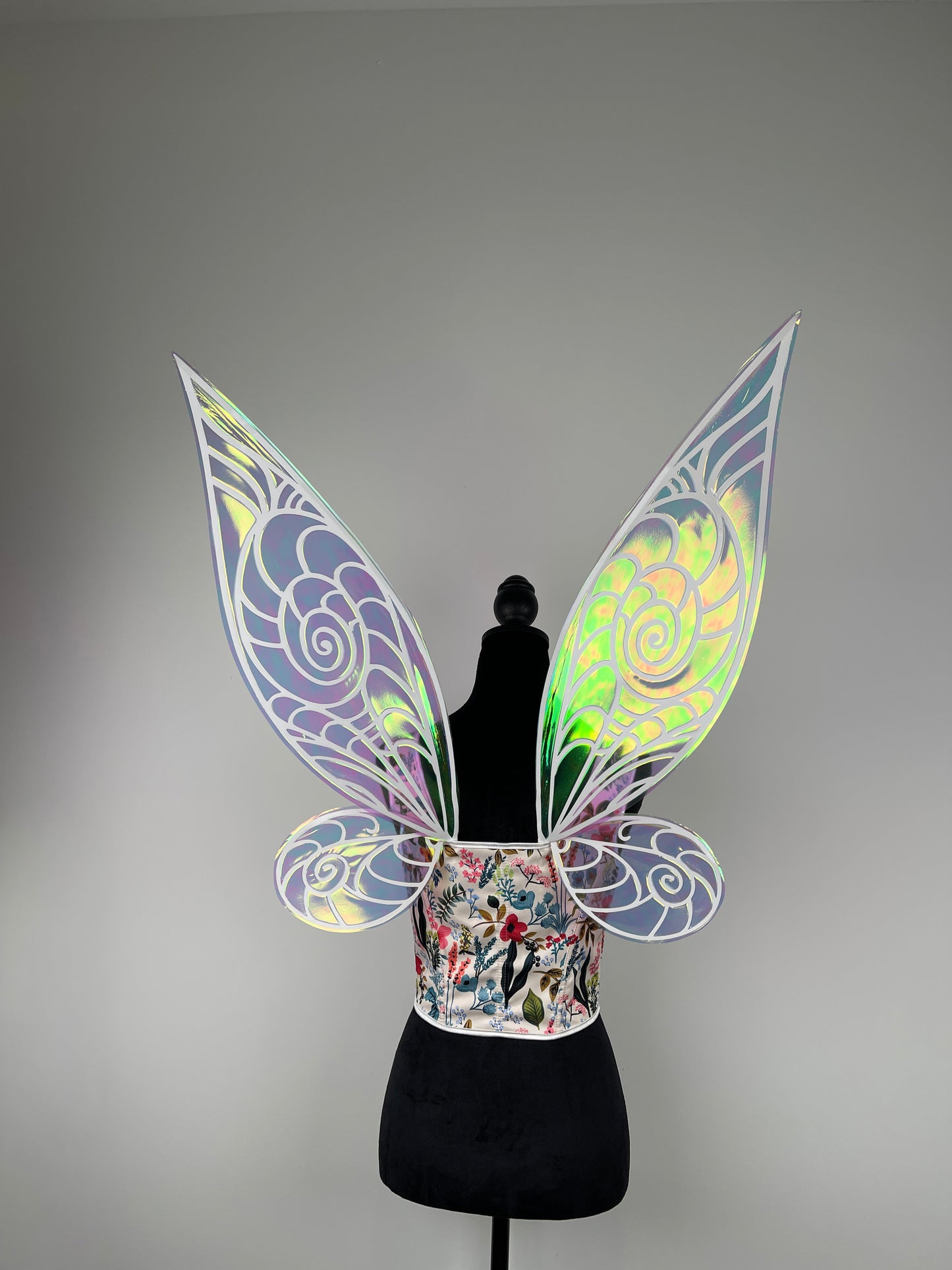 Fairycore fairy wings reflecting colorful light