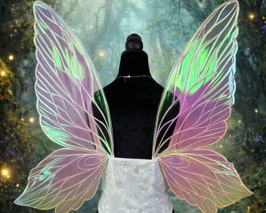 Iridescent forest fairy wings for Renaissance Faire costume