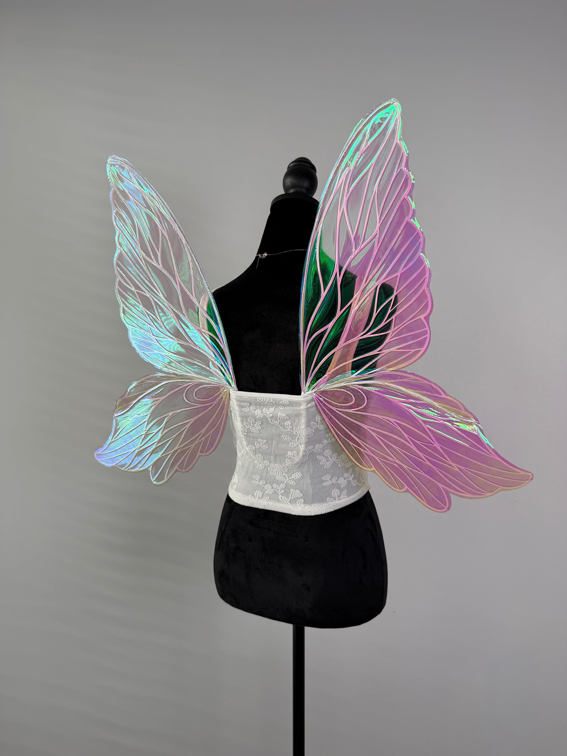 Iridescent butterfly wings for LARP costume