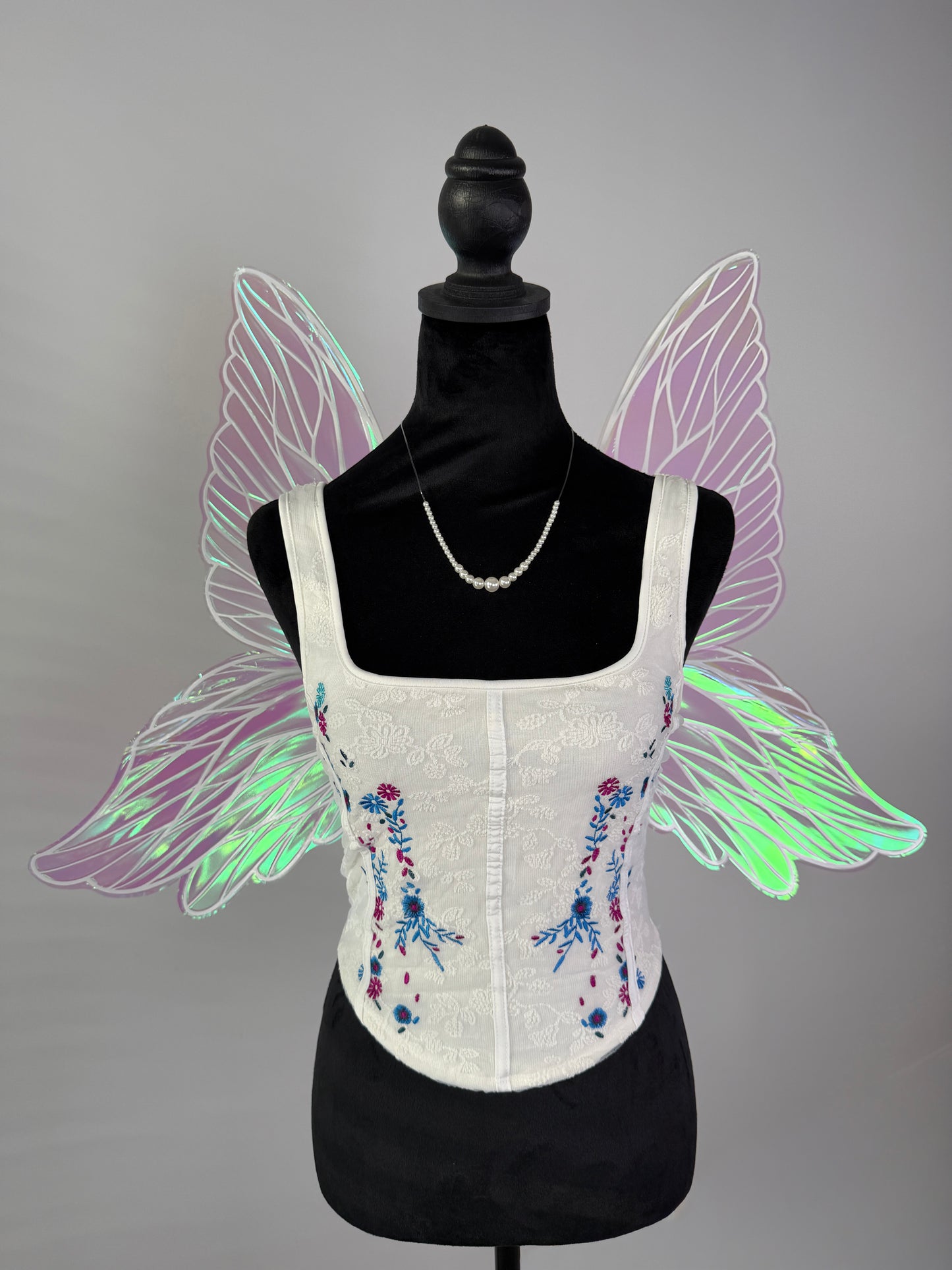 Fantasy forest fairy wings shimmering in natural light