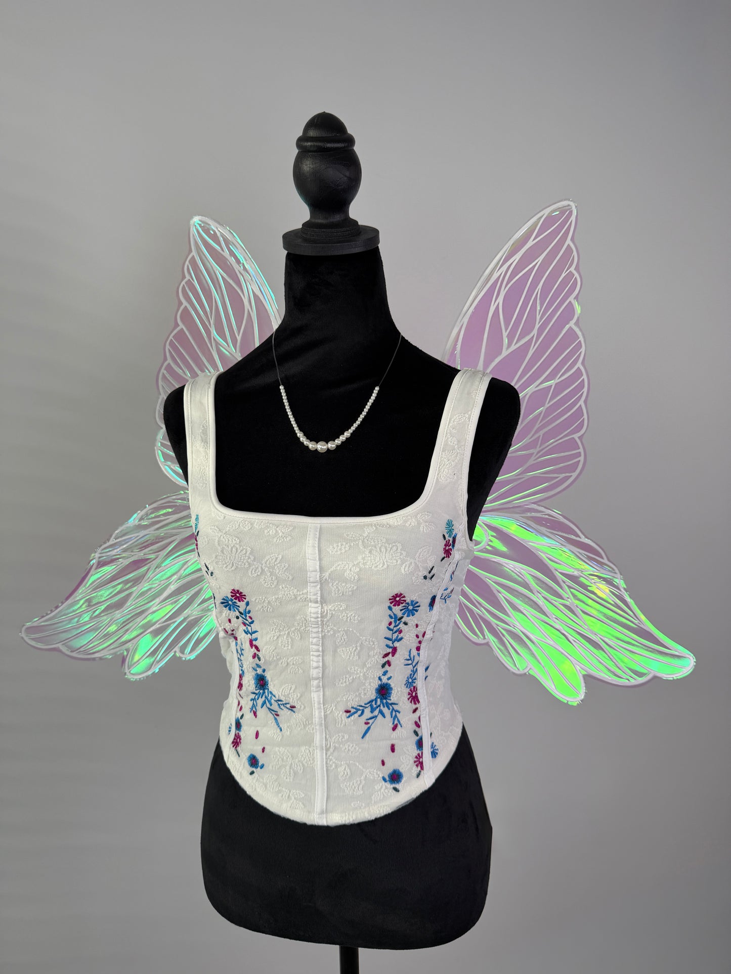 Woodland butterfly fairy wings front view detail