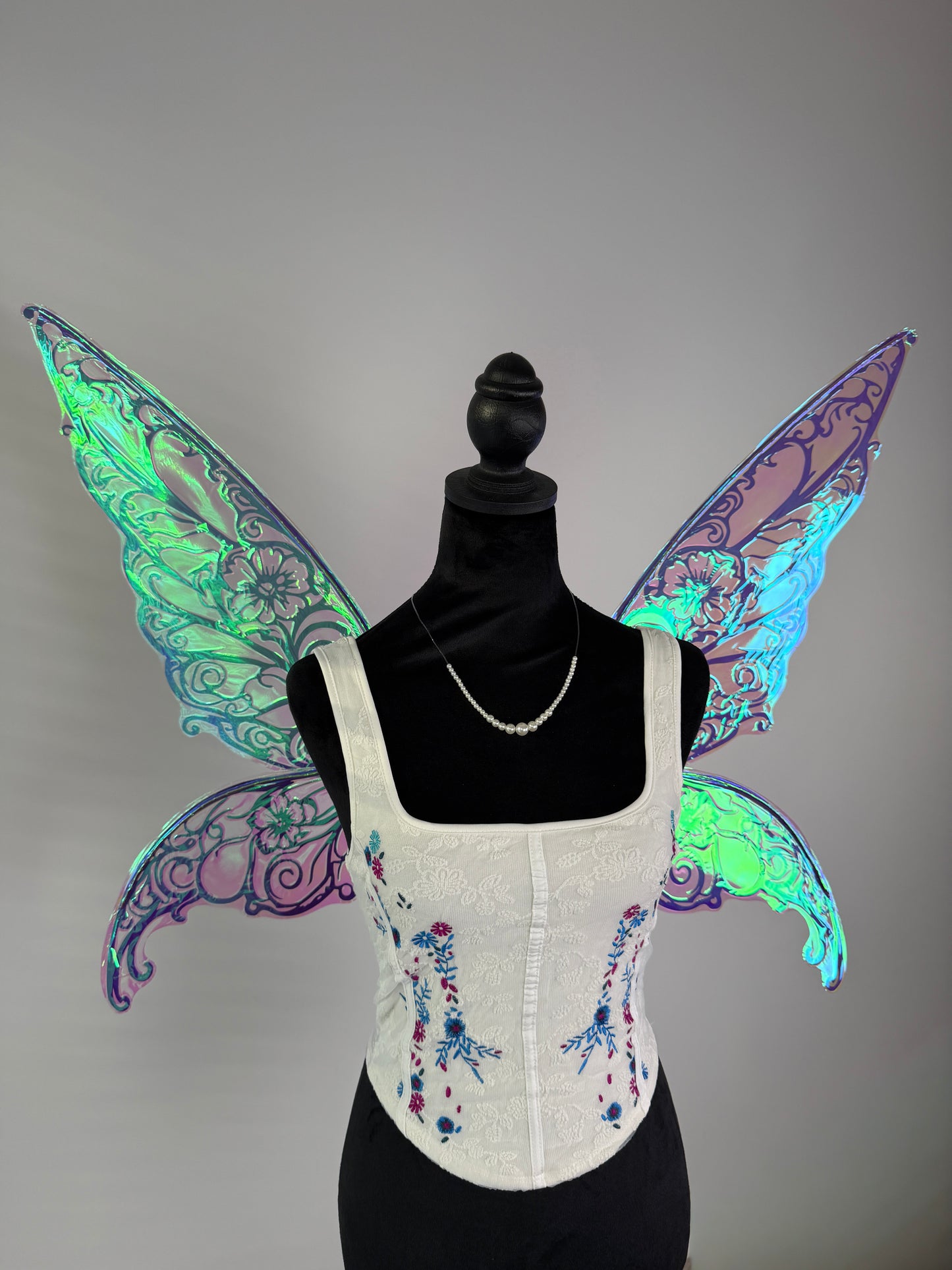 Fantasy cosplay wings in purple shimmer finish