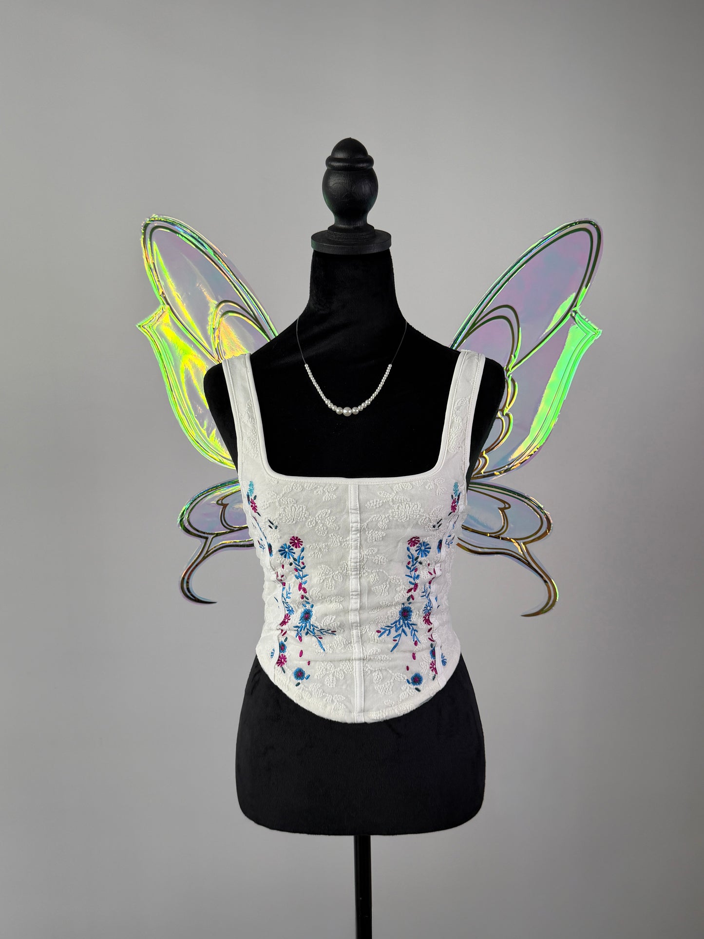 Adult iridescent butterfly fairy wings for fantasy events