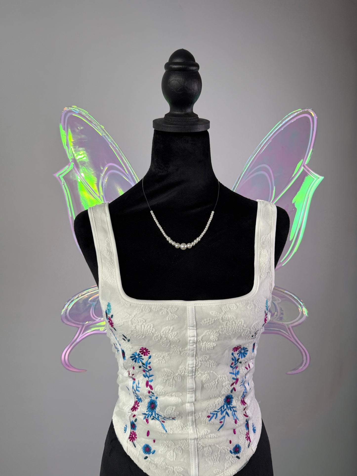 Iridescent butterfly fae wings for fantasy costume and cosplay