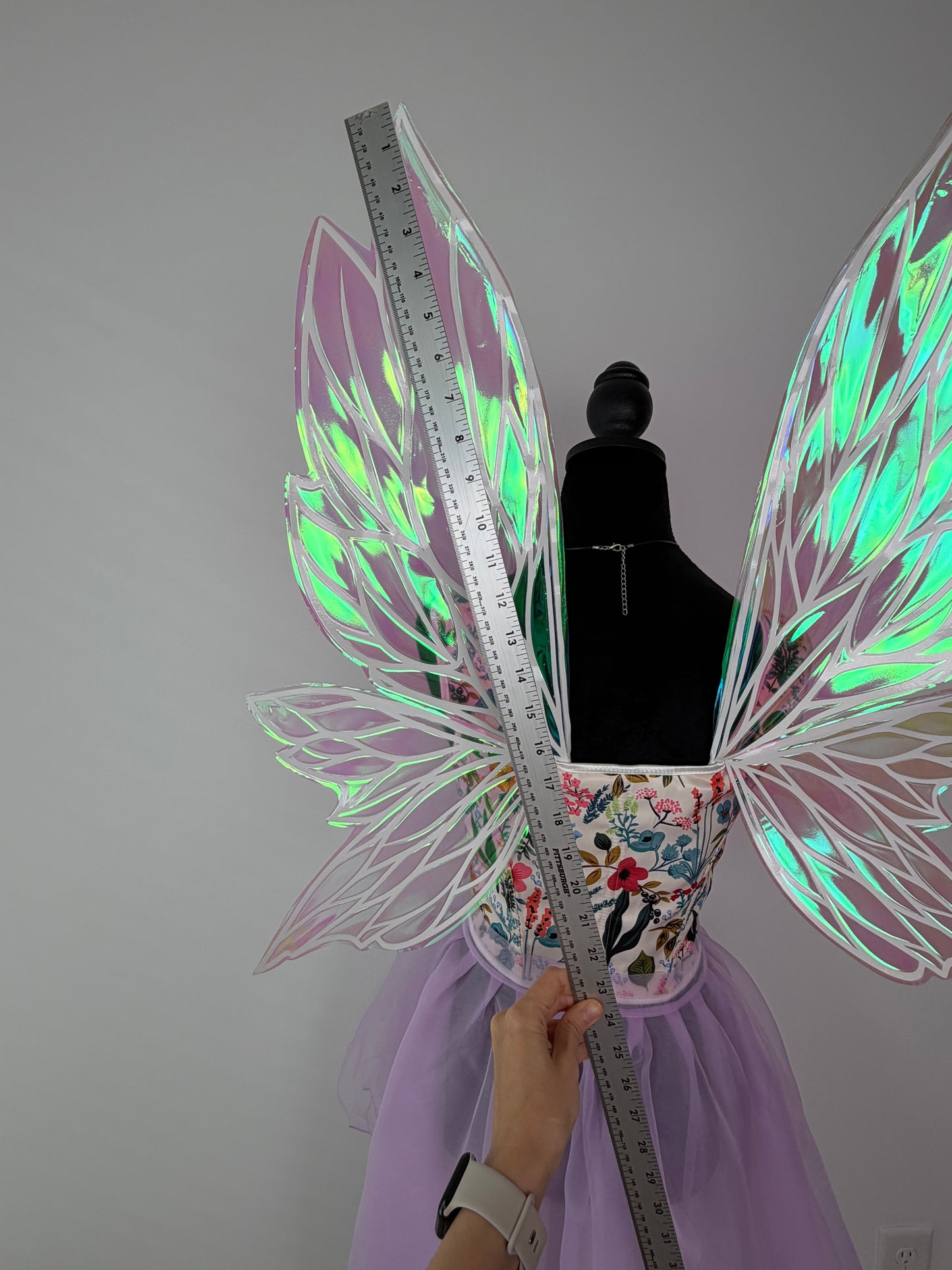 Fairy Blush Iridescent Wings – Medium Adult Costume Wings
