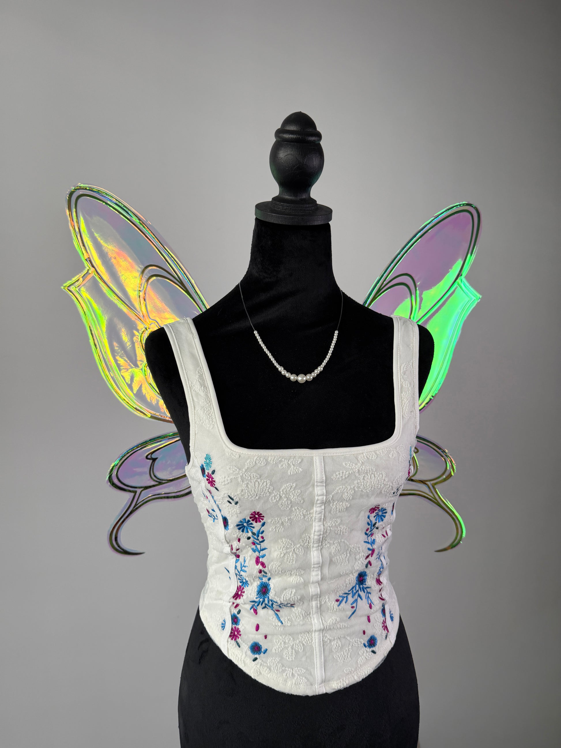Iridescent fae butterfly wings for cosplay and Renaissance Faire