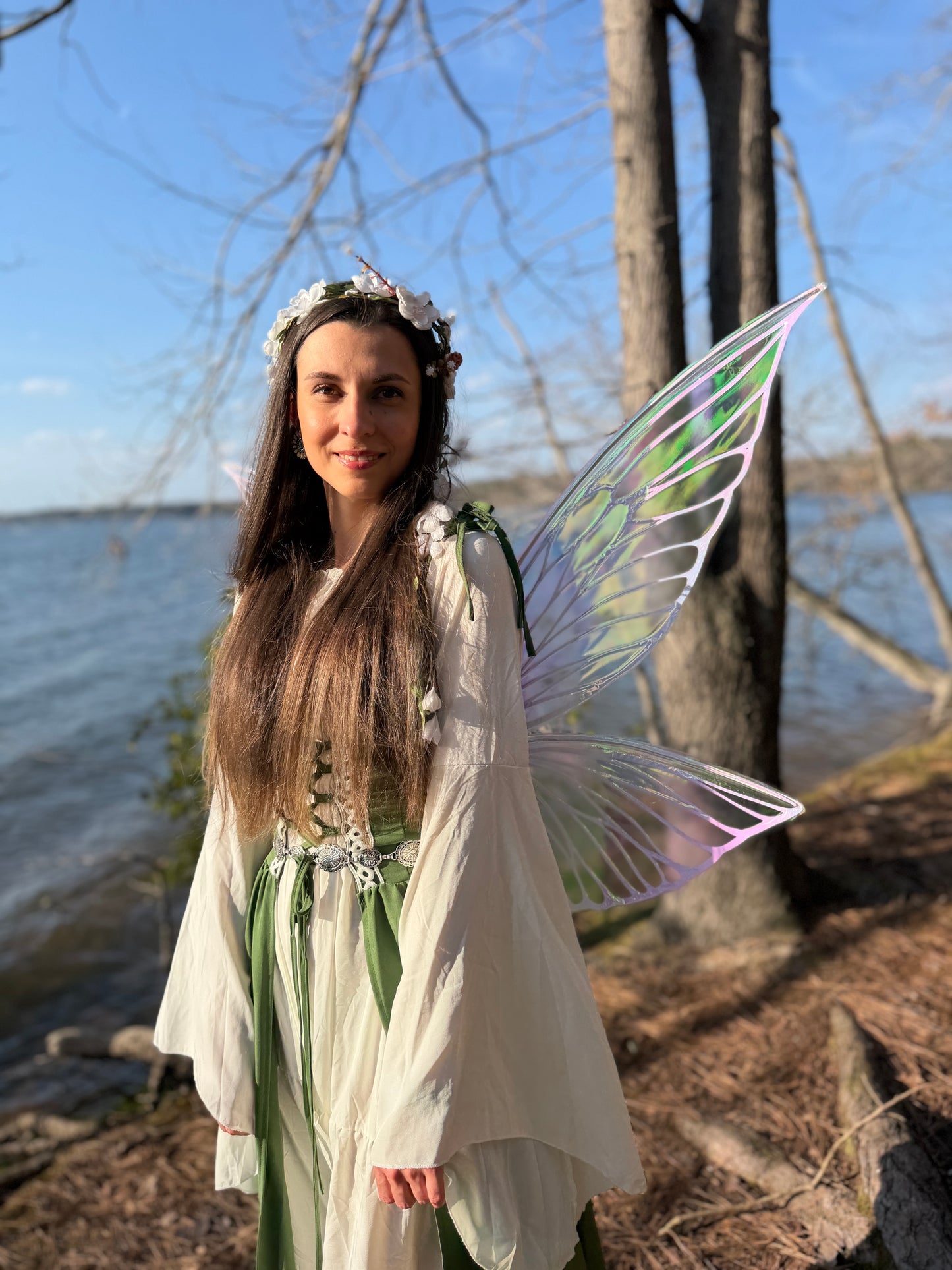Fairycore butterfly wings with iridescent shimmer