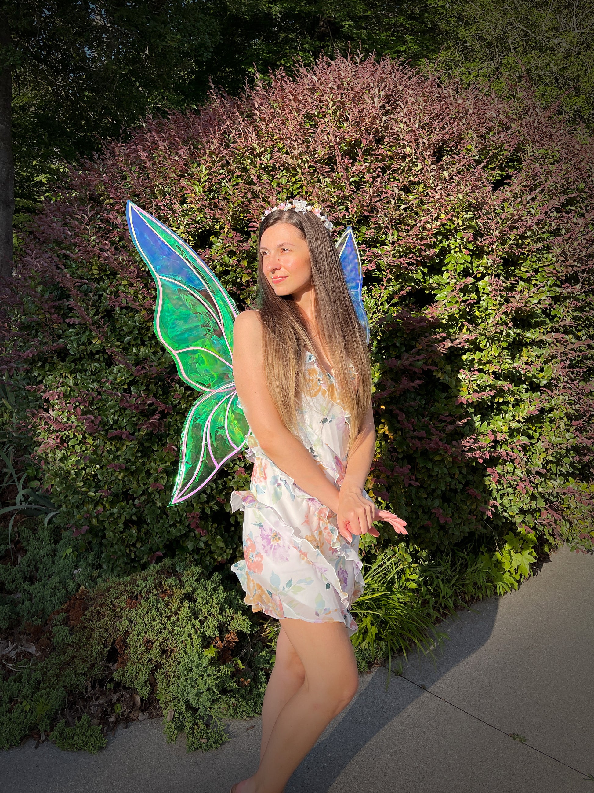 Fantasy fae wings for Renaissance Faire costume and fairy festival outfit