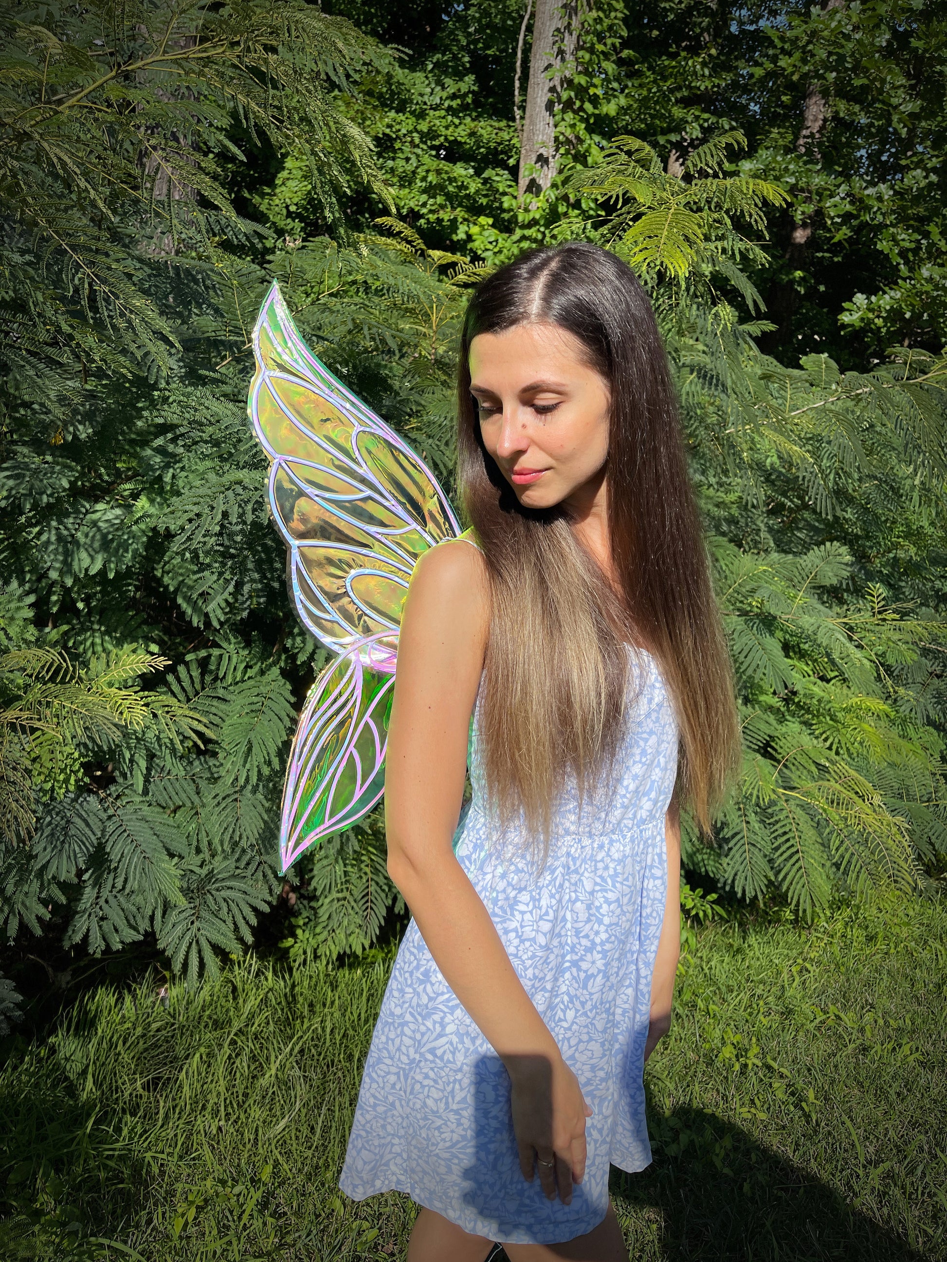 Iridescent butterfly fae wings for cosplay and fantasy events