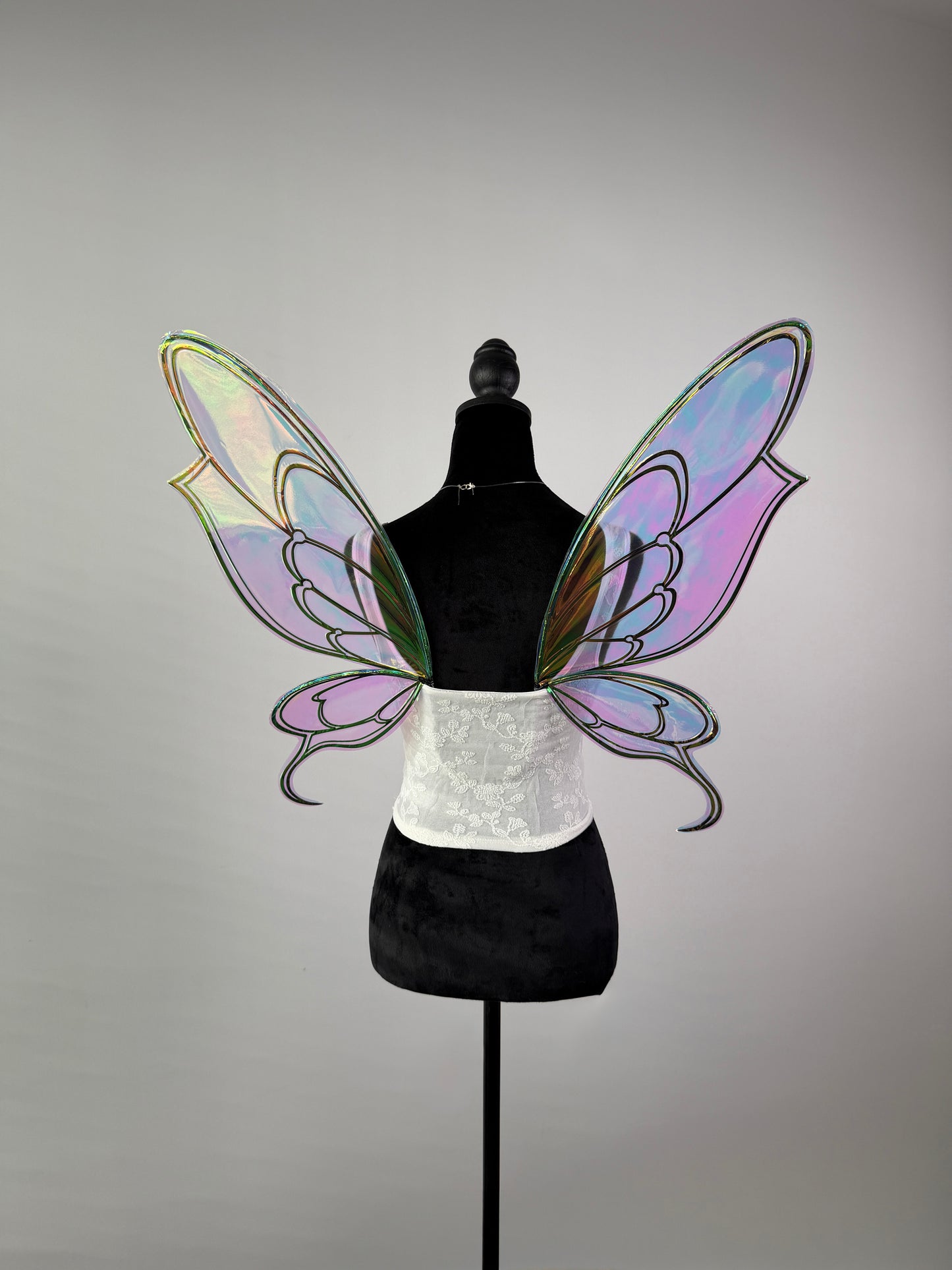 Iridescent butterfly wings for fantasy festival outfit