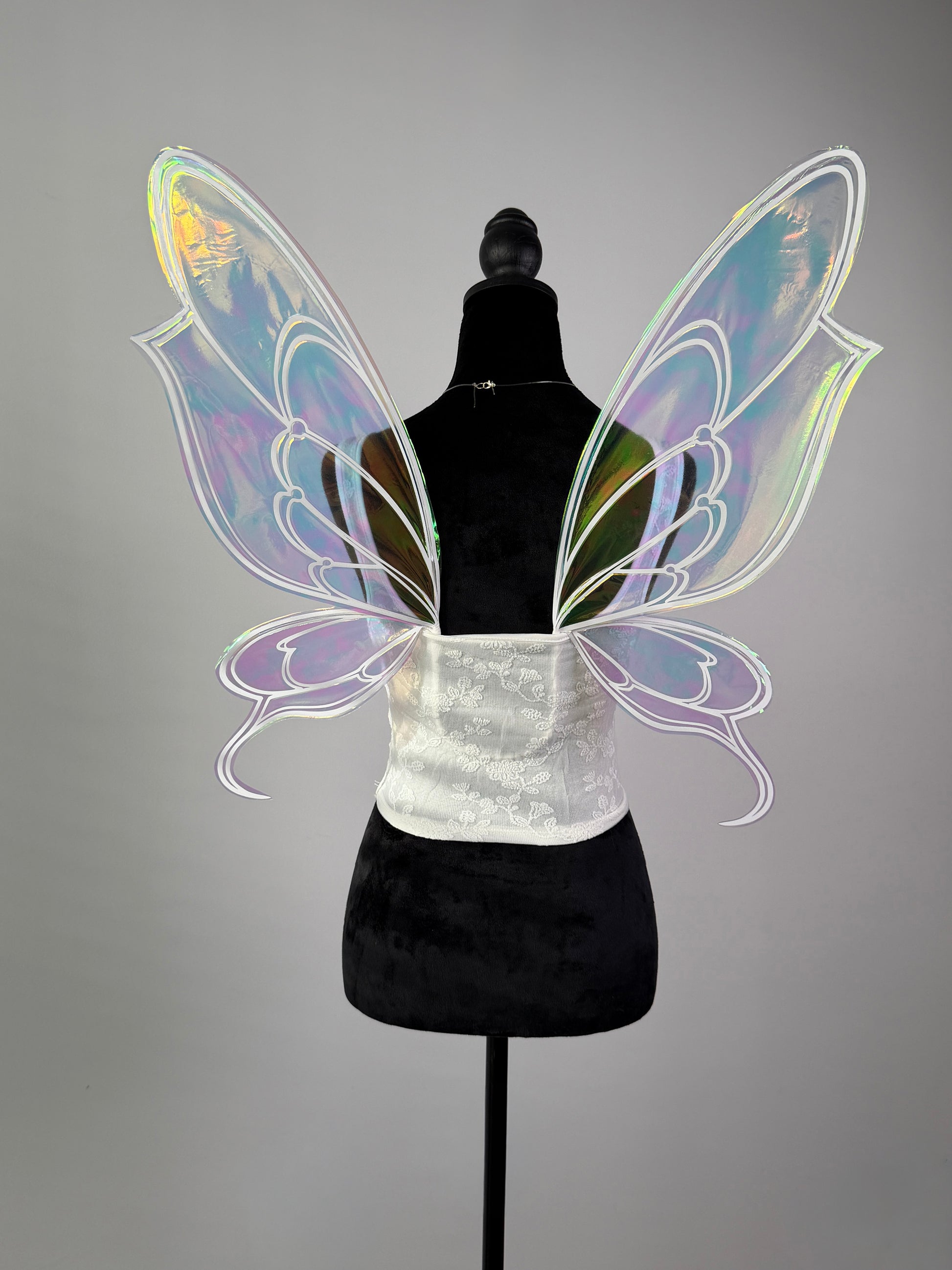 Butterfly design iridescent fairy wings for fantasy festival costume