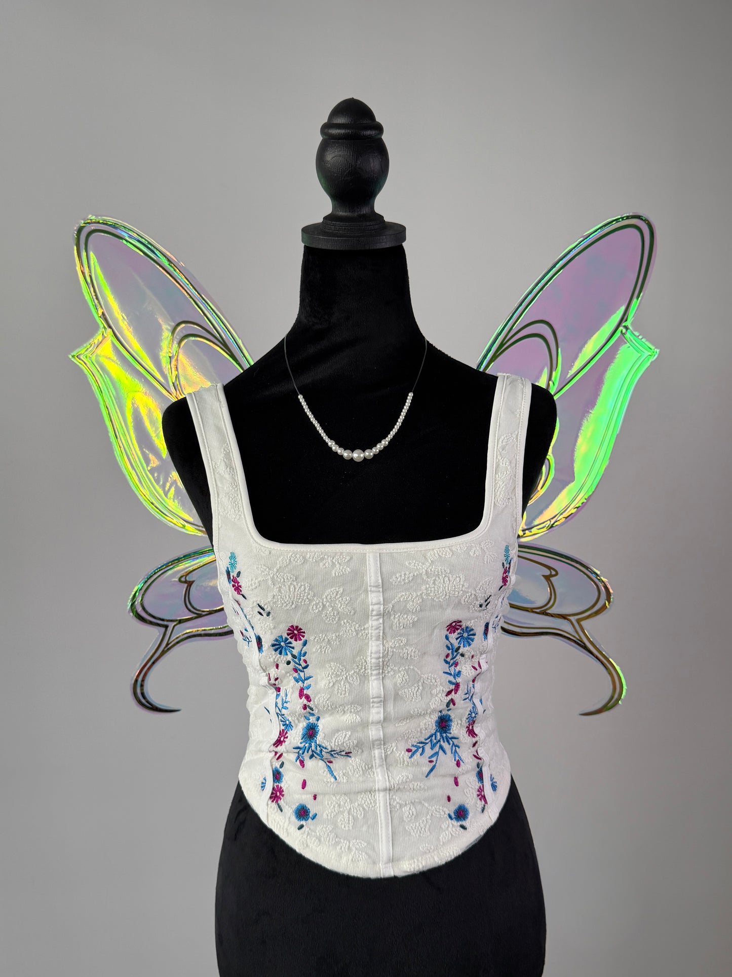 Iridescent fairy wings in butterfly shape for cosplay costume