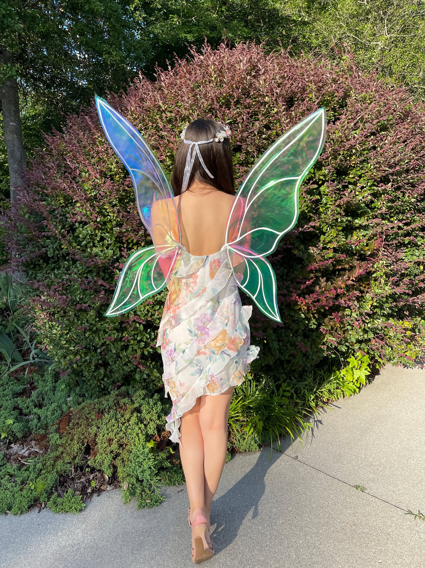 Iridescent fairy wings for fantasy cosplay costume and Ren Faire outfit