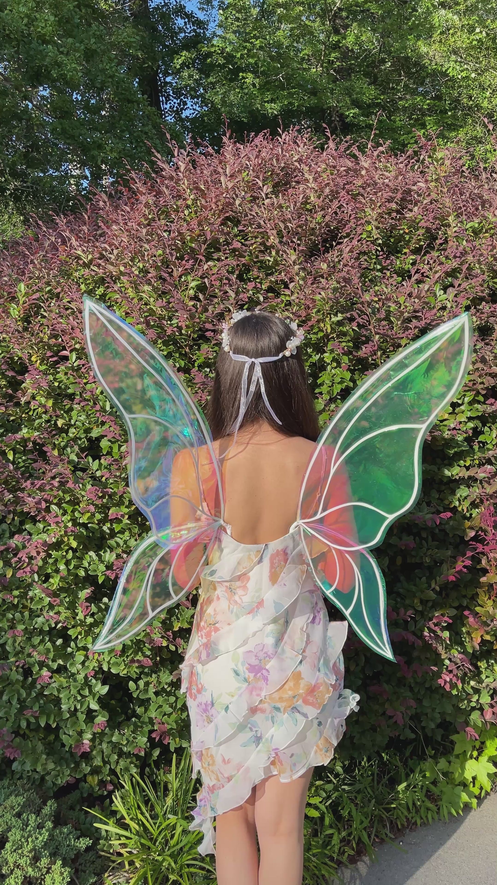 Fantasy fae wings for Renaissance Faire costume and fairy festival outfit
