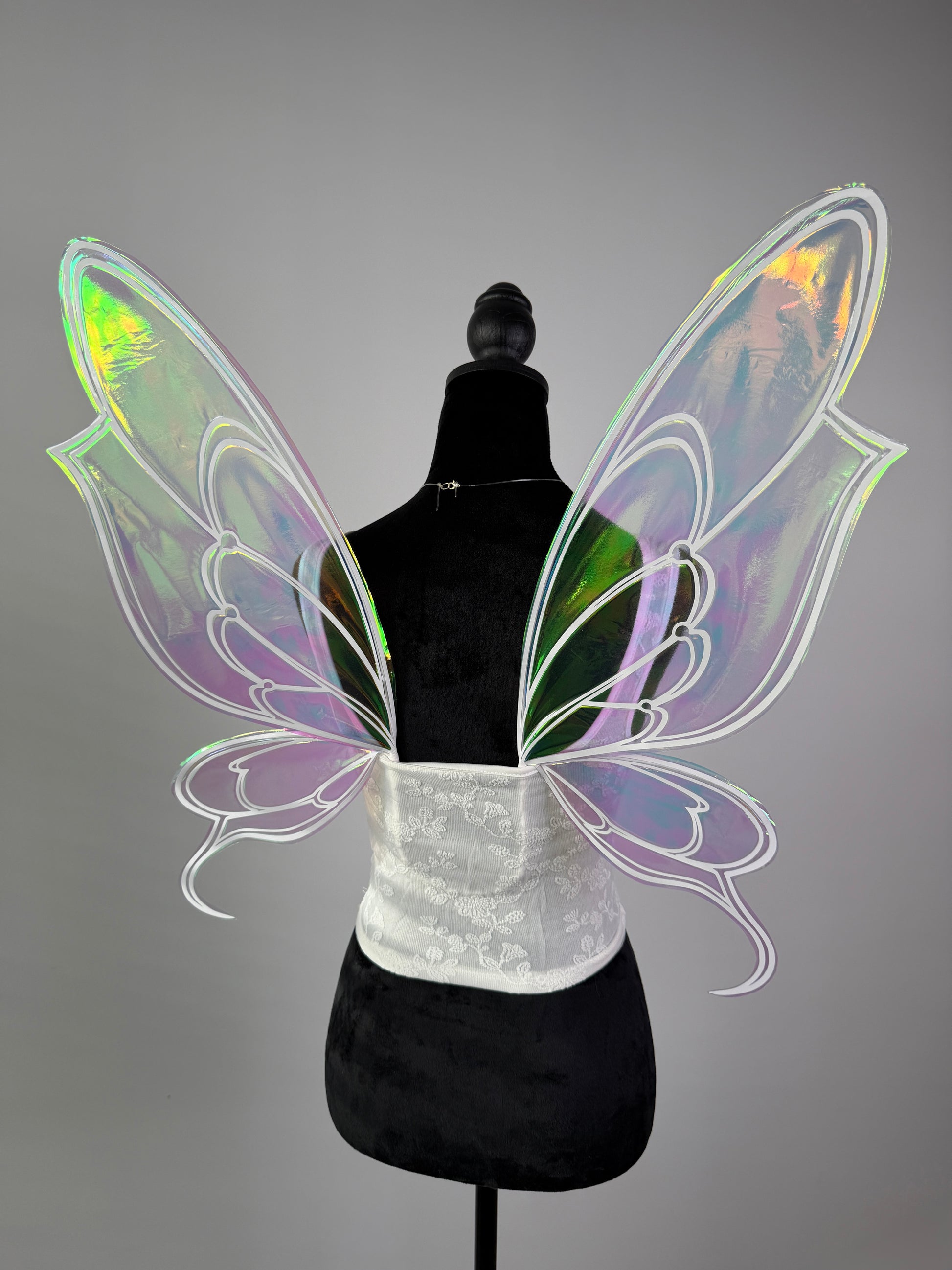 Iridescent butterfly fairy wings for Renaissance Faire outfit