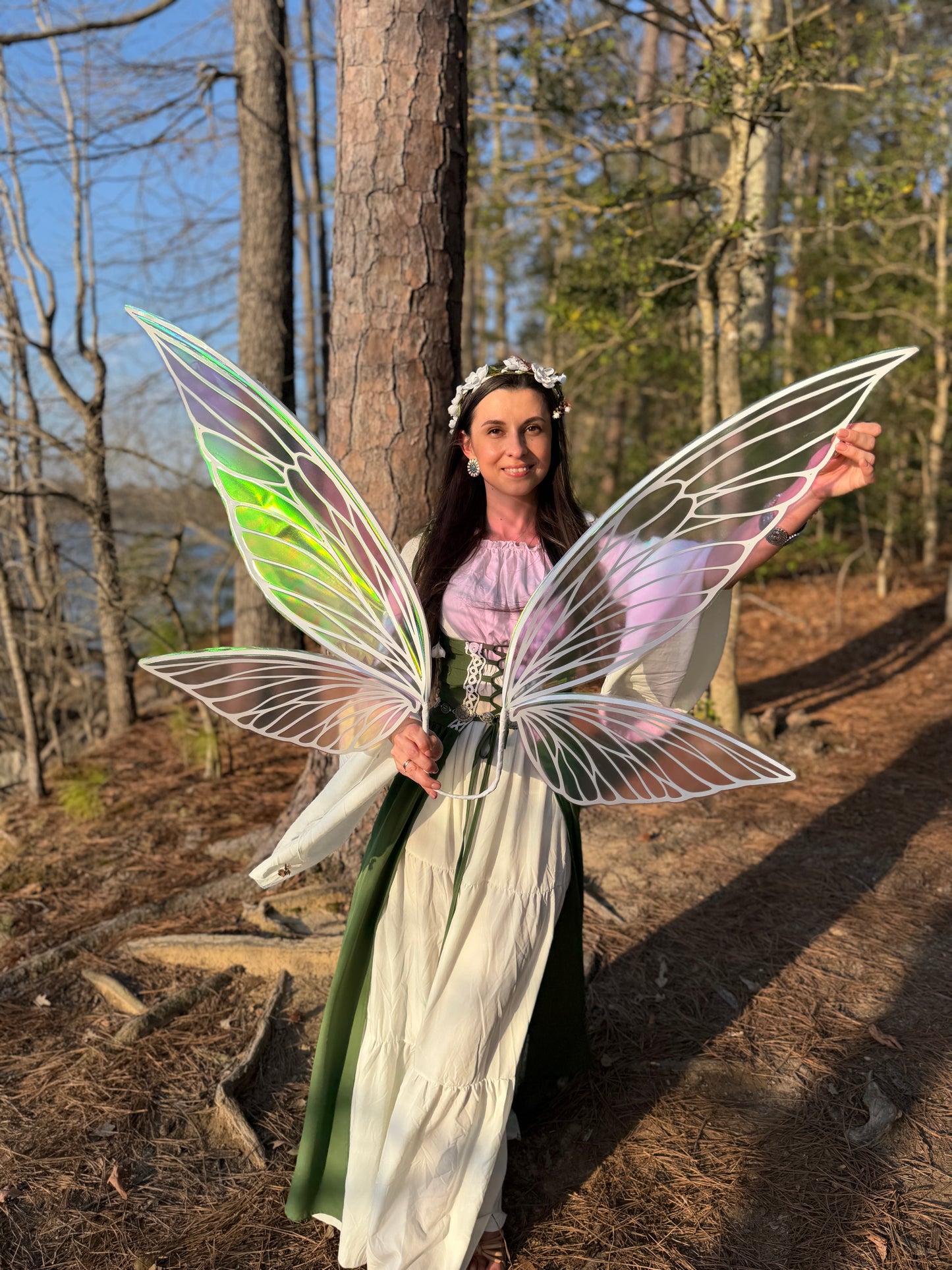Iridescent fairy wings perfect for renaissance festival outfits